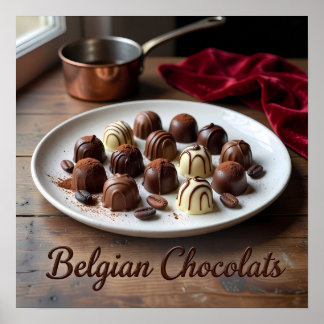 Póster de Postre de Ensueño de Chocolate Artesanal