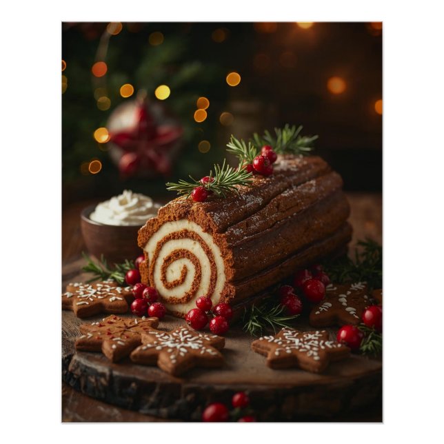 Póster de postre del día de Navidad (Anverso)