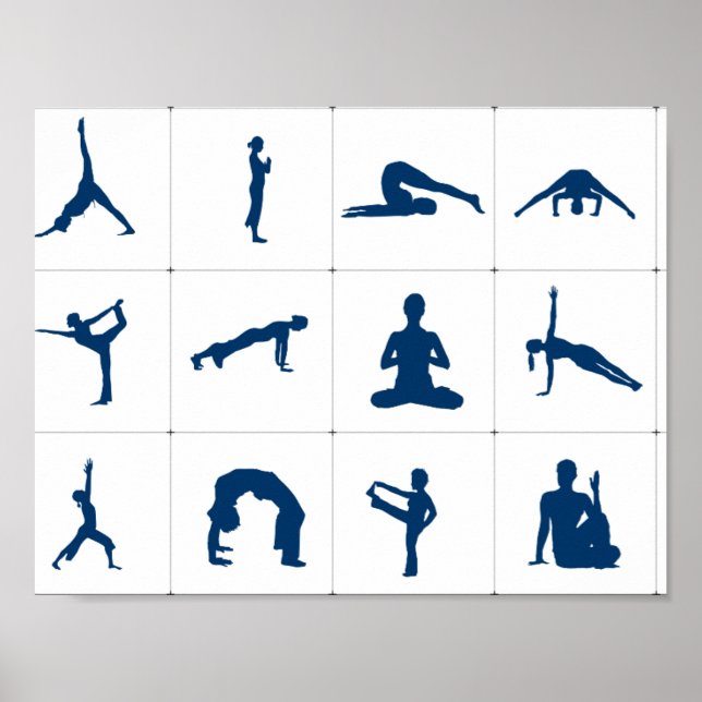 Póster de Posturas de Yoga (Frente)