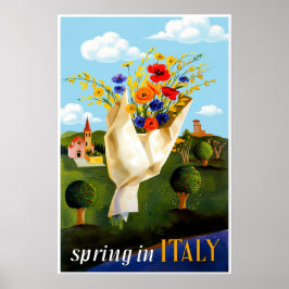 Póster de primavera en Italia