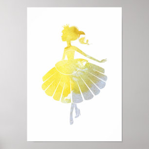 Póster de princesa de oro bailarina