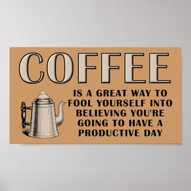 Póster de Productividad del Café (Frente)