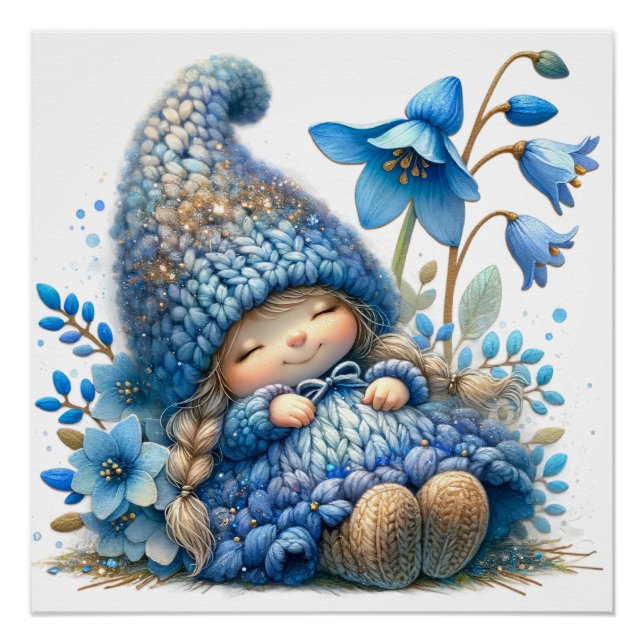 Poster de productos lácteos Cute Bluebell (Anverso)