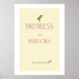 Póster de Progreso Sobre Perfección