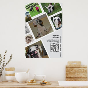 Póster de promoción de enorme kennel de Gran Danés