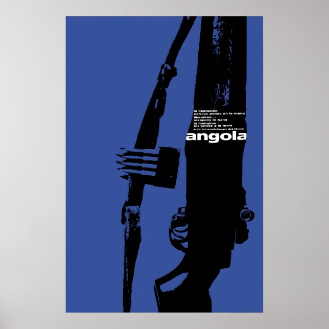 Póster de propaganda africana de los años 70 ¡Libe (Frente)