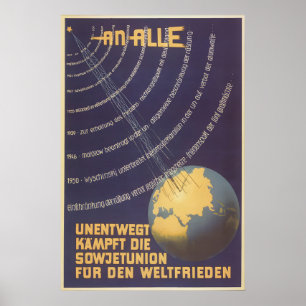 Póster de propaganda de Alemania Oriental Luchas i