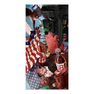 Poster de propaganda de barbacoa estadounidense (s