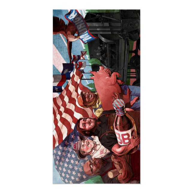 Poster de propaganda de barbacoa estadounidense (s (Anverso)