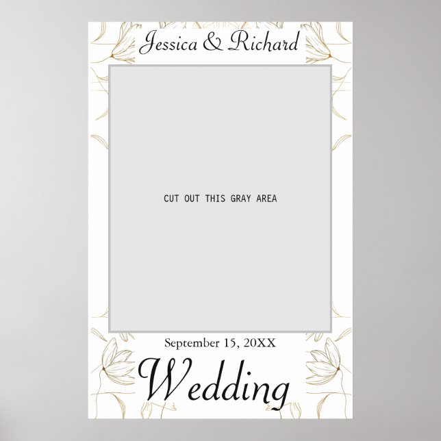 Póster de Propaganda de Boda de Flor de Oro (Frente)