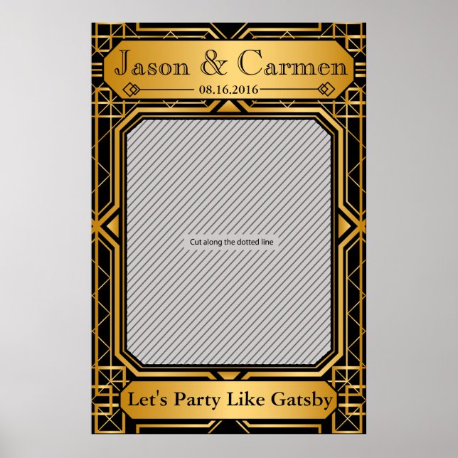 Póster de Propaganda de Boda Gatsby para Cabina de (Frente)