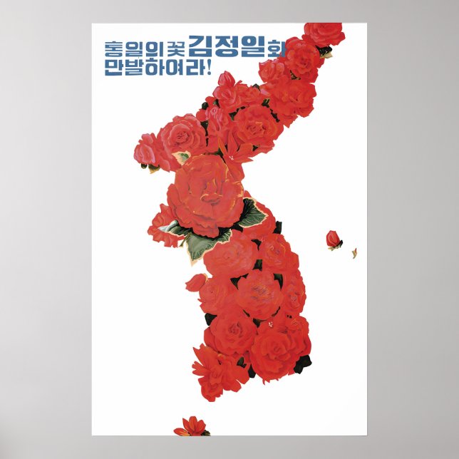 Póster de propaganda de Corea del Norte Unificació (Frente)