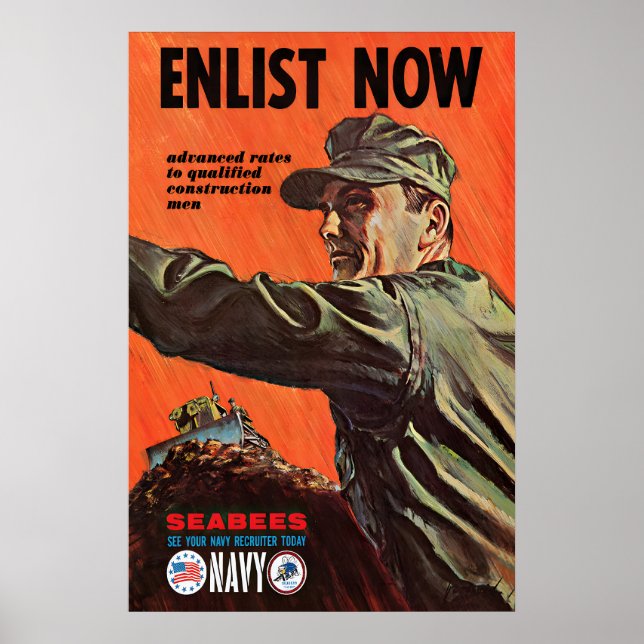 Póster de propaganda de la Marina de los EE. UU. S (Frente)