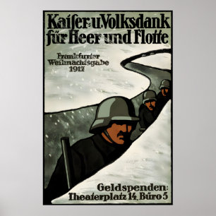 Póster de propaganda de Navidad de la Alemania imp