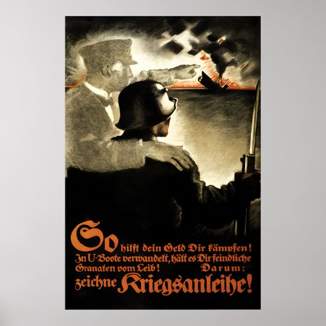 Póster de propaganda imperial alemana de la Primer (Frente)