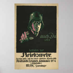 Póster de propaganda imperial alemana de la Primer