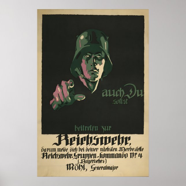 Póster de propaganda imperial alemana de la Primer (Frente)