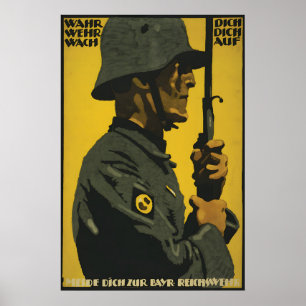 Póster de propaganda imperial alemana de la Primer
