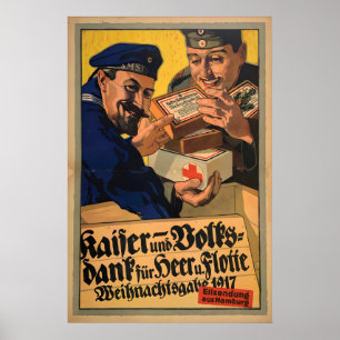Póster de propaganda imperial alemana de Navidad d