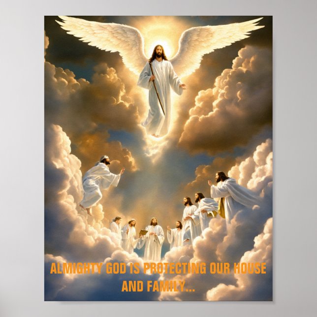 Póster de Protección Divina – Con el Poder de Dios (Frente)