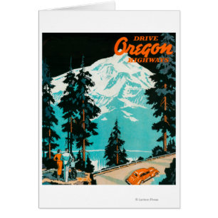Poster de publicidad de Oregon Highways
