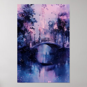 póster de puente púrpura