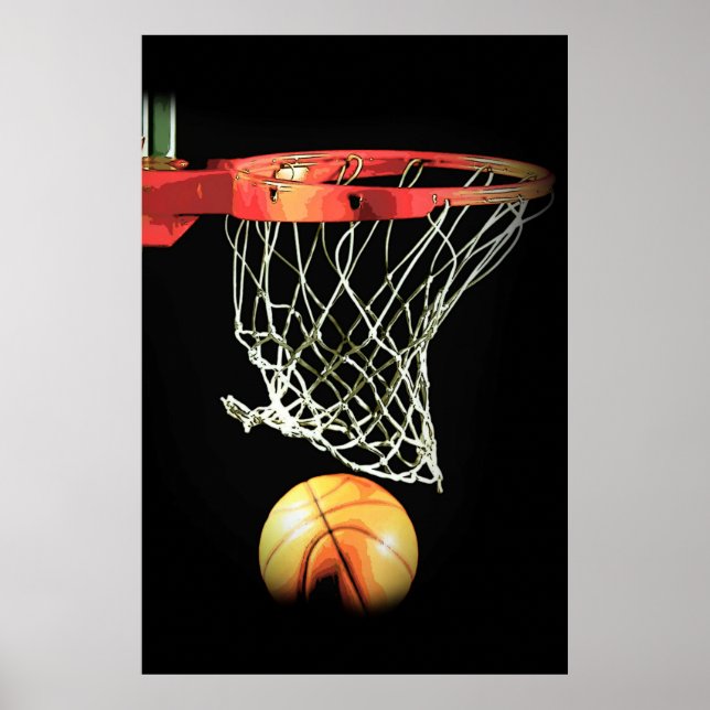 Póster de puerta de baloncesto Arte moderno único (Frente)