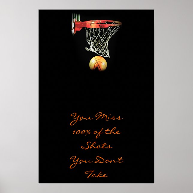 Póster de puerta de cita motivacional de baloncest (Frente)