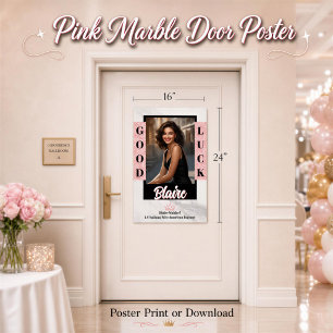 Póster de Puerta de Concurso de Belleza Mármol Ros
