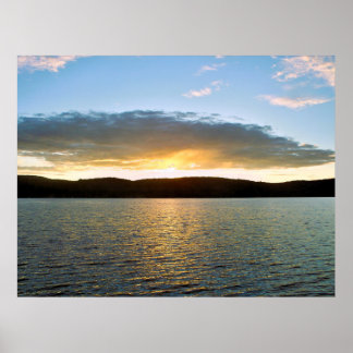 Póster de puesta de sol
