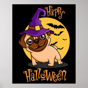 Póster de Puggy de Halloween