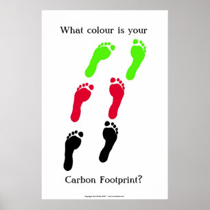 Póster ¿De qué color es su huella de carbono?