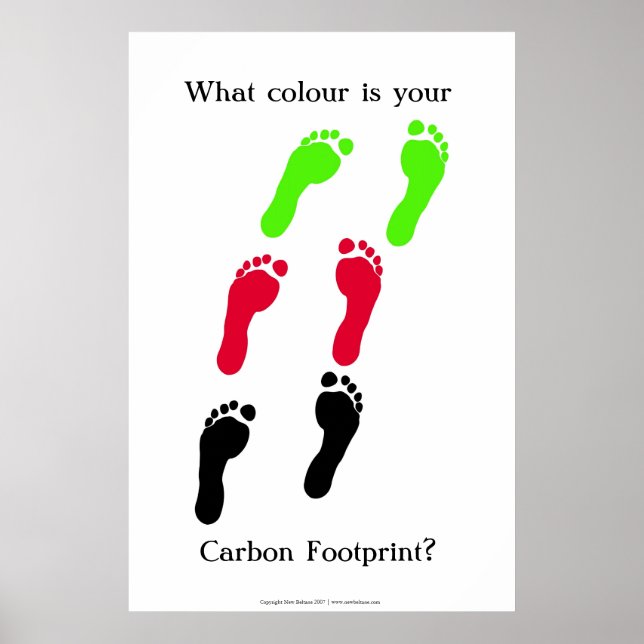 Póster ¿De qué color es su huella de carbono? (Frente)