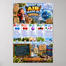 Póster ¿De qué está hecho el aire infografía
