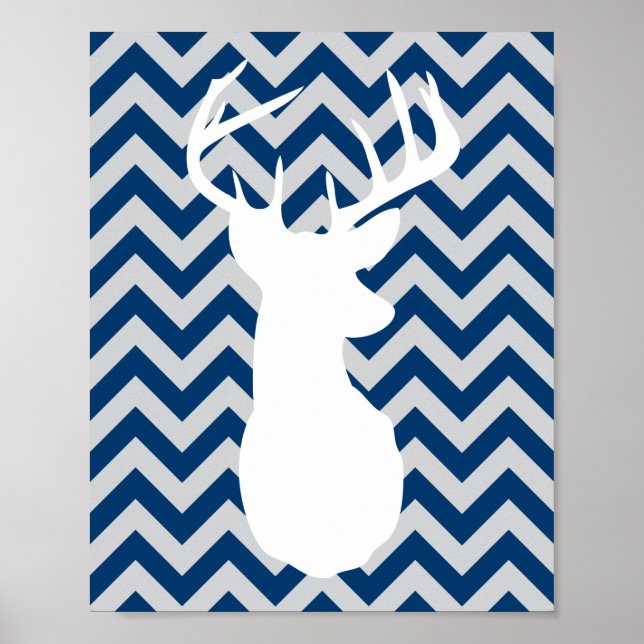 Póster De qué están hechos los niños Estampado Chevron (Frente)