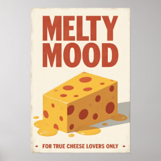 Póster de queso vintage – Arte mural de cocina ret