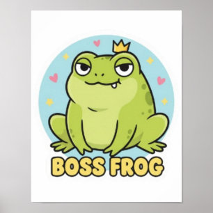 Póster de Rana Jefe Rana Lindo Motivacional Confia