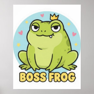 Póster de Rana Jefe Rana Lindo Motivacional Confia