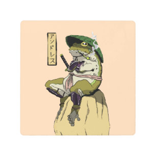 Poster de rana Samurai Ternera impresa en papel de