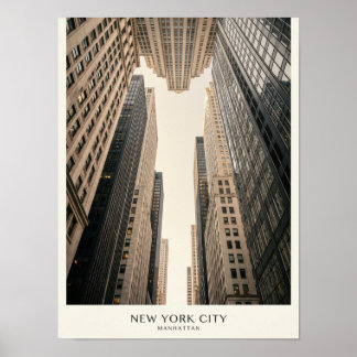 Póster de rascacielos de Nueva York