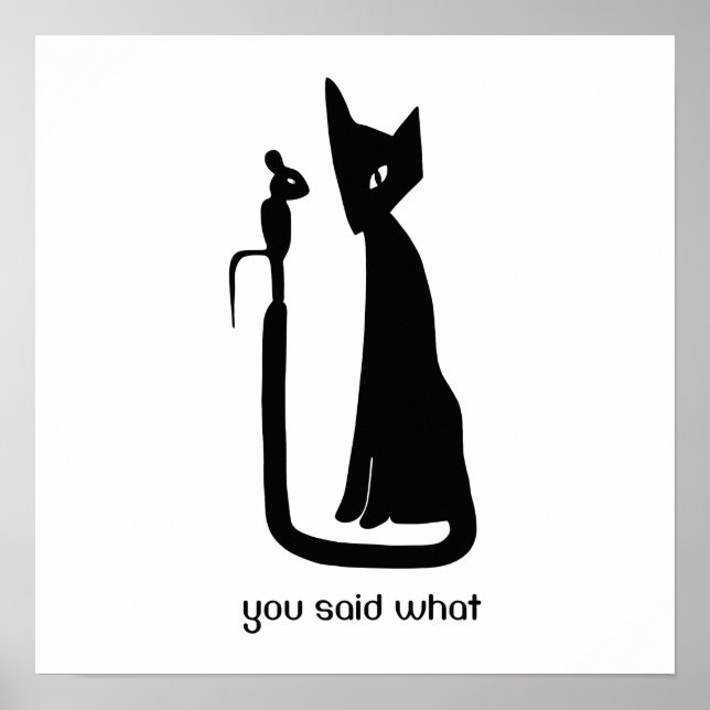 Póster de Ratón y Gato Dices Qué (Frente)