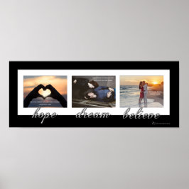 Póster de recién casados Espero, Sueño, Cree