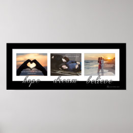 Póster de recién casados Hope, Dream, Believe