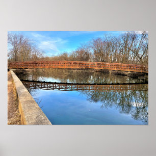 Póster de reflejo del puente