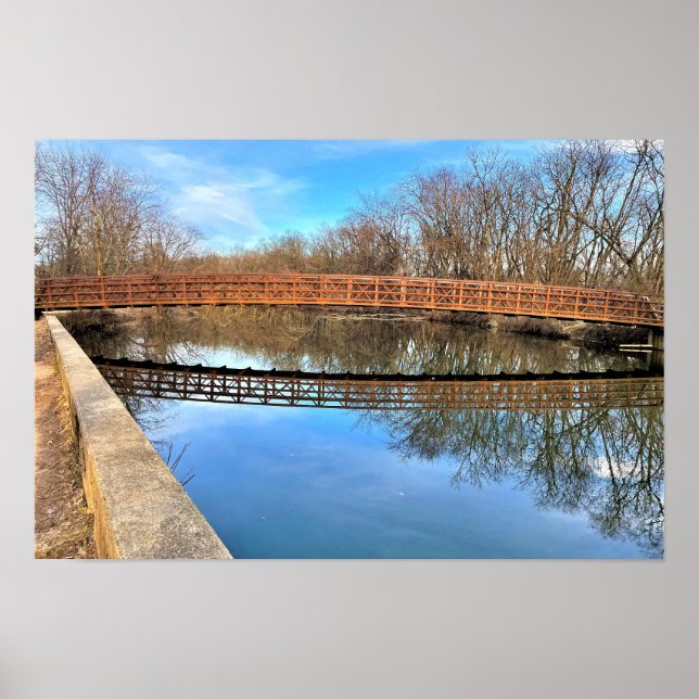 Póster de reflejo del puente (Frente)