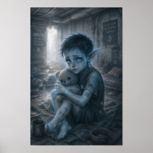 Póster de refugio antiaéreo / Soledad / Huérfano