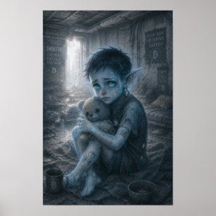 Póster de refugio antiaéreo / Soledad / Huérfano