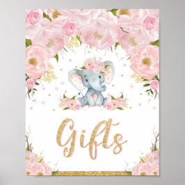 Póster de regalos de cumpleaños de elefante para b