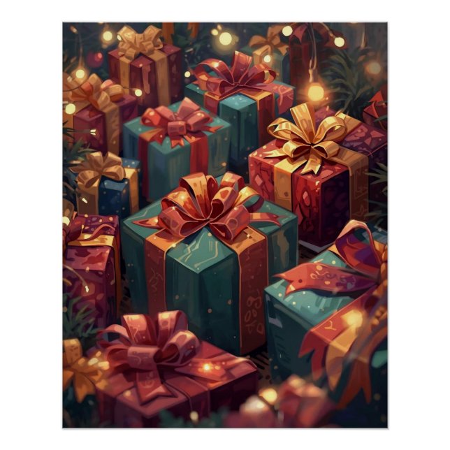 Póster de regalos de Navidad (Anverso)