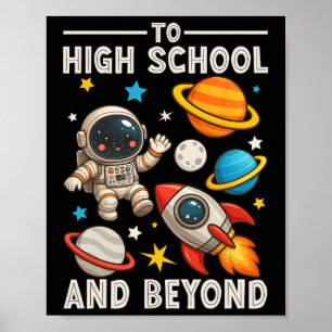 Póster De regreso a la escuela secundaria y más allá Astr